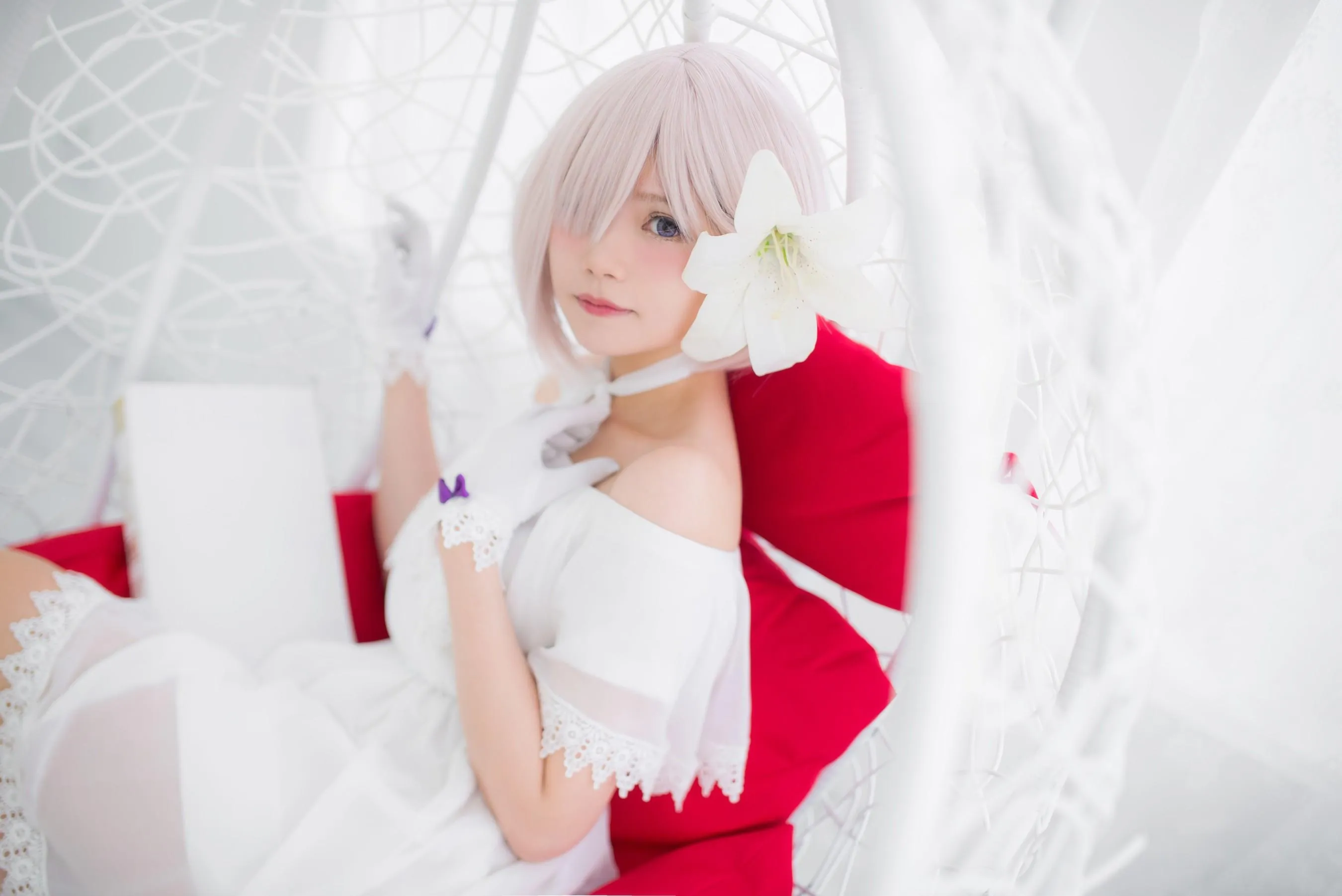 Miu只 – NO.05 Mashu White Dress [27P]插图9
